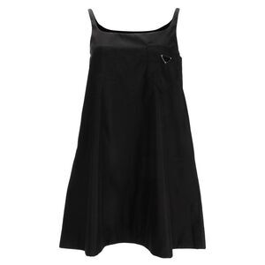 Prada Logo Mini Dress in Black Polyamide